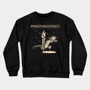 Drawing retro Vintage 80s and 90s run from reality Crewneck Sweatshirt